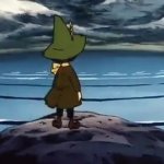 Snufkin Looks Out To Sea GIF Template