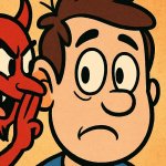 devil whispering in your ear