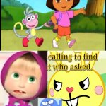 Dora and boots' singing annoys masha cuddles and bloo