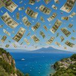 Capri view of Bay of Naples Abundance