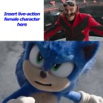 la sonic who rescues ladies from robotink