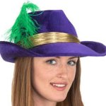 Girl wearing pimp hat