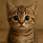 Cute cat with big adorable eyes