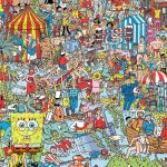 findthe chracters 1 spongebob easy 2: cheems insane 3: deal witb it sunglses imposssible | image tagged in where's waldo | made w/ Imgflip meme maker