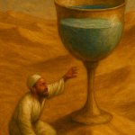 Man trying to grab water