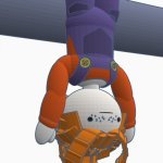 7 year old Maeve MacGowan hanging upside down