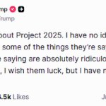 Trump denying Project 2025, before making the author head of OMB