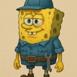 blue collar spongebob