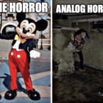 D:> | ANALOG HORROR; INDIE HORROR | image tagged in scary,memes,funny memes,funny meme,funny,why are you reading the tags | made w/ Imgflip meme maker