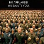 No Applause We salute you - Trump's Generals and Admirals