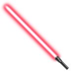 red lightsaber(transparent background)