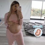 pregnant woman in pink