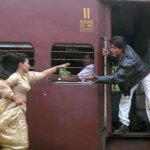 Simran Running to catch train