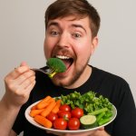 mr beast eating vegetables