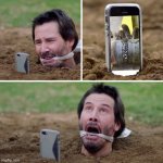 Defect welding | image tagged in buried keanu reeves in knock knock | made w/ Imgflip meme maker
