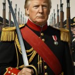 General Trump sword uniform soldiers
