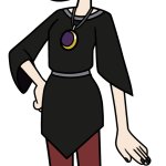 Amity Blight in her Puprle Ponytail