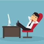 Lazy Worker Office Cartoon