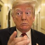 Trump drifting off into senile dementia, crazy, insane meme