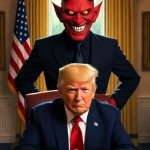 Donald Trump Satan laughing  Lucifer