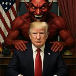 Donald Trump Satan laughing  Lucifer