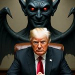 Donald Trump Satan laughing  Lucifer meme