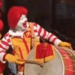 clown drummer GIF Template