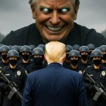 Donald Trump Demon Evil ICE masked Federal Secret Police