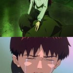shinji crying over ariel's daddy's death | DADDY HAD DIED | image tagged in shinji crying meme,daddy no,persona 3,sad movie moments,neon genesis evangelion,celebrity deaths | made w/ Imgflip meme maker