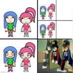 Why is the FBI here? | image tagged in ruin this crazy fill in meme pls,tom and jerry,fbi,deviantart,drake hotline bling,why are you reading the tags | made w/ Imgflip meme maker