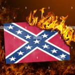 rebel flag burning
