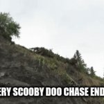 I'm telling you its always the weirdo, or the good guy on their side | WHAT EVERY SCOOBY DOO CHASE ENDS UP LIKE | image tagged in gifs,dogs,mystery,incorrect | made w/ Imgflip video-to-gif maker