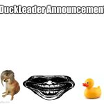 DuckLeader announcement template