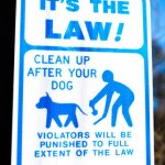 Clean Up After Dog Sign