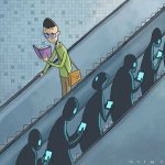 phone guys looking at reading guy