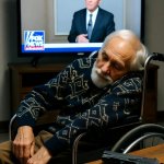 Old Man wheelchair Fox News pistol asleep dead