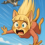 cute falling kitty meme