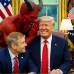 Donald Trump Satan Jim Jordon Ear Whisper