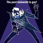 heeheeheehaw | image tagged in the post beloweth is gay | made w/ Imgflip meme maker