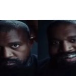 kanye talking smile