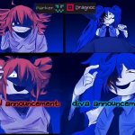 dragnoc and parker.'s diva and ghoul shared announcemen template meme