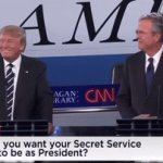 Trump and Jeb down low