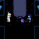 Deltarune Kris holding his mini-kris on a lease