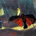 Ralph Bakshi Lord of the Rings Gandalf vs Balrog
