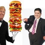 Trump makes deal with JB Pritzker for a burger meme