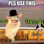 THE QUIZNOS SUBS | PLS USE THIS | image tagged in the quiznos subs | made w/ Imgflip meme maker