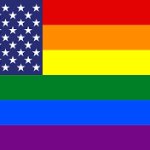 LGBT USA flag