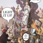 Tongues and Witches | QUE LO QUE 
PASA AQUI; LIGHT IT UP! SHE SPEAKS IN TONGUES! | image tagged in burn the witch | made w/ Imgflip meme maker