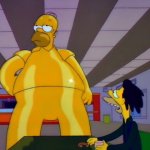 homer simpson giant large gold template