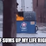 My life | THIS GIF SUMS UP MY LIFE RIGHT NOW | image tagged in gifs,dumpster fire | made w/ Imgflip video-to-gif maker